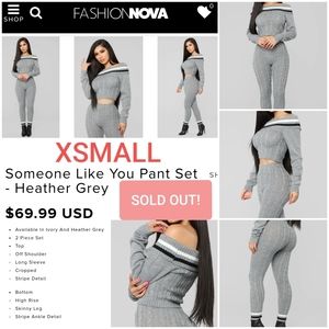 Fashion Nova Someone Like You Pant SET